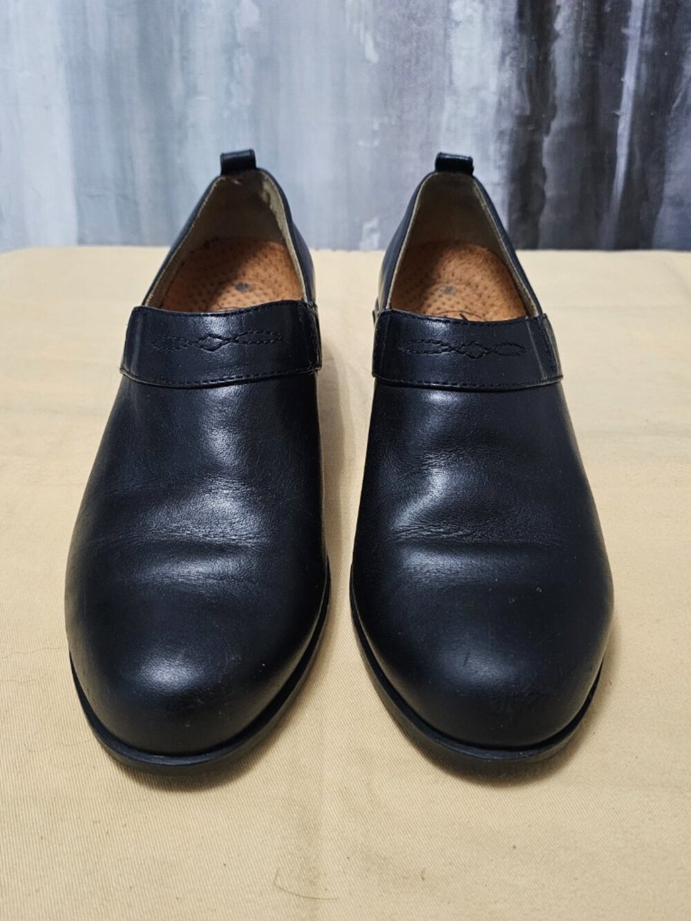 Ariat Black Leather Slip-On Clogs Mules Professional Comfort Women's Size 8 - Picture 4 of 7